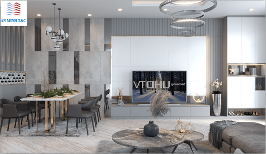 THIẾT KẾ PHÒNG KHÁCH VÀ PHÒNG BẾP CHO GIA ĐÌNH